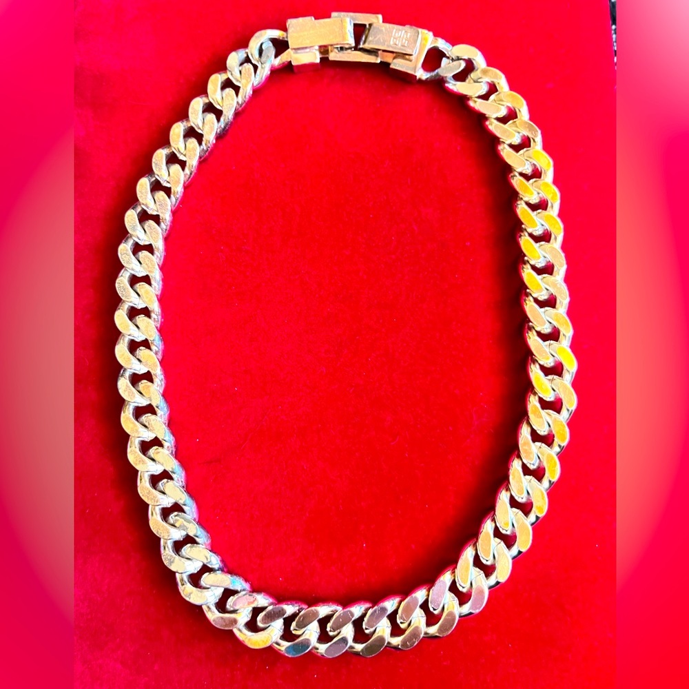Givenchy vtg chunky necklace silver